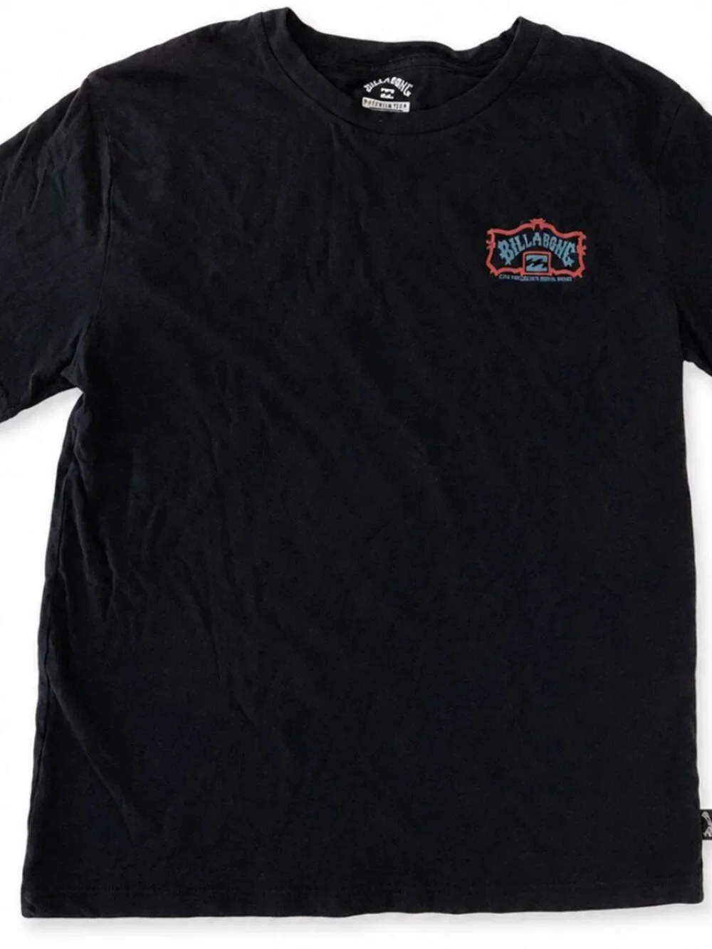 Billabong Boys Black Skeleton Surfer Graphic Tee XL 18/20